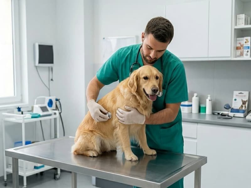 Veterinario con mascota