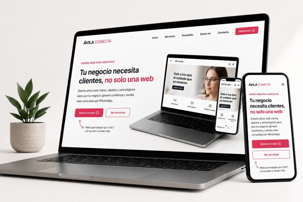 diseñadora web para emprendedores en Chile, Avila Conecta